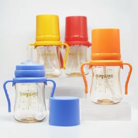 [I-BYEOL Friends] 200ml PESU Nipple straw cup Orange _ Weighted Straw, FDA approved, BPA Free, Baby, Toddler_ Made in KOREA